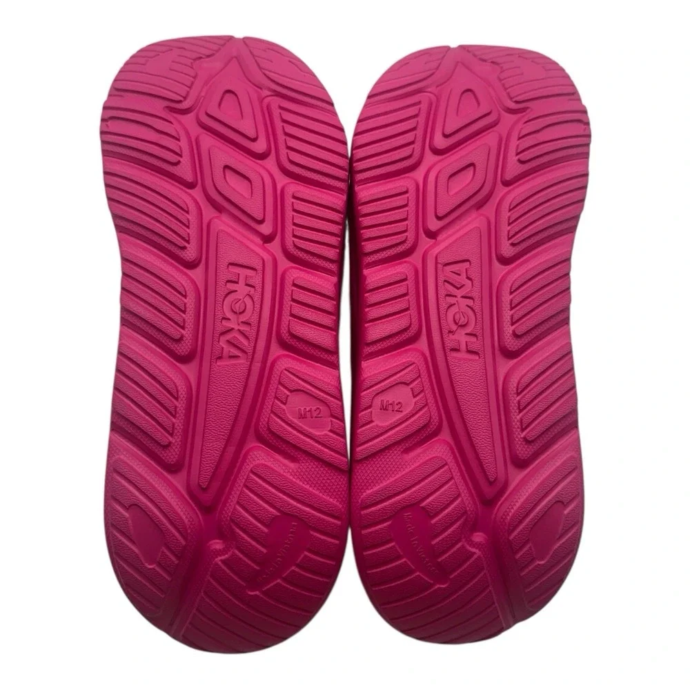Hoka One One Ora‎ Recovery Slides 3 Mens Sz 12 Pink Yarrow Slip On Sandlas Flip